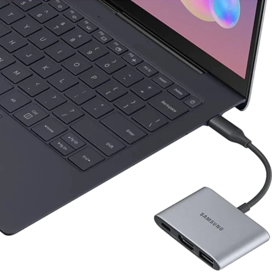 Адаптер USB-A, HDMI, TYPE-C Silver Samsung (EE-P3200BJEGWW)