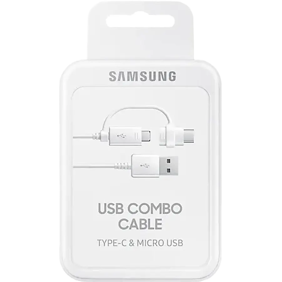 Кабель Combo Type-C & MicroUSB - Type-A White Samsung (EP-DG930DWEGRU)